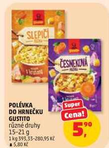 POLÉVKA DO HRNEČKU GUSTITO různé druhy, 15-21 g