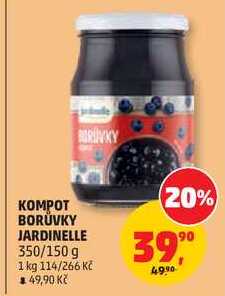 KOMPOT BORŮVKY JARDINELLE, 350/150 g