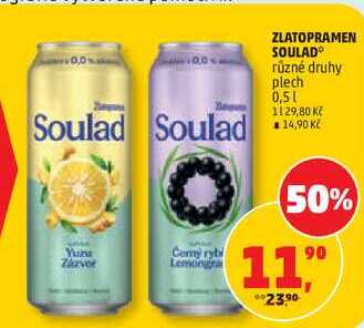 ZLATOPRAMEN SOULAD různé druhy plech, 0,5 l