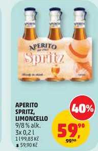 APERITO SPRITZ, LIMONCELLO 9/8% alk., 3x 0,2 l