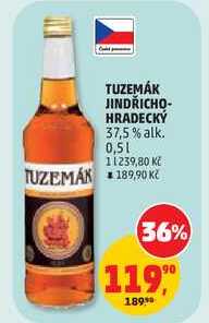 TUZEMÁK JINDŘICHO- HRADECKÝ 37,5% alk., 0,5 l