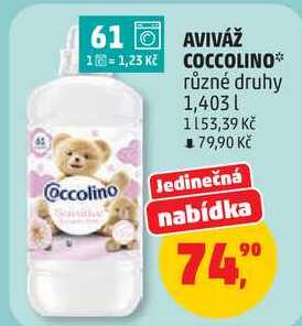 AVIVÁŽ COCCOLINO různé druhy, 1,4 l