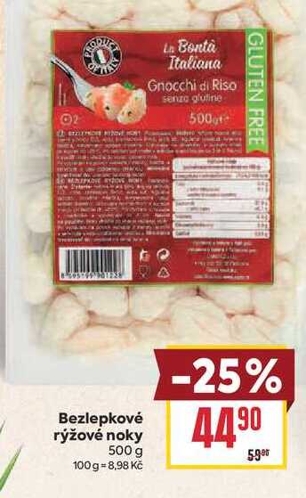 Bezlepkové rýžové noky 500 g