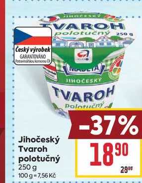 Jihočeský Tvaroh polotučný 250 g 