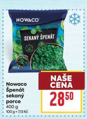 Nowaco Špenát sekaný porce 400 g