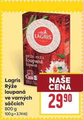 Lagris Rýže loupaná ve varných sáčcích 800 g 