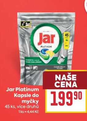Jar Platinum Kapsle do myčky 45 ks