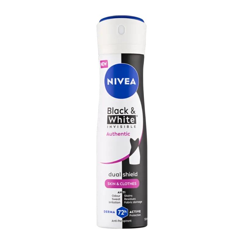 NIVEA Antiperspirant sprej pro ženy Black & White Authentic, 150 ml