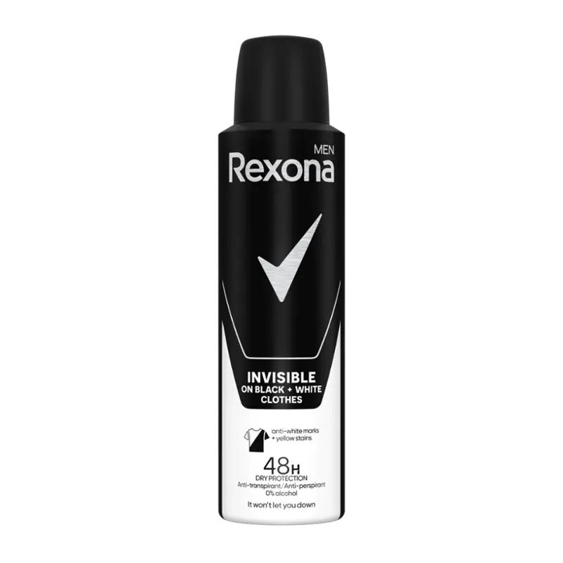 Rexona Antiperspirant sprej pro muže Invisible Black&White, 150 ml