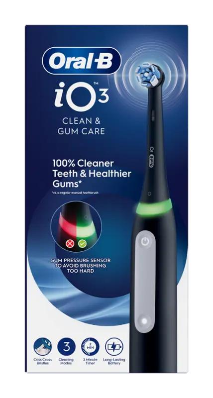Oral-B Elektrický zubní kartáček Oral-B iO 3 Black Design Braun, 1 ks