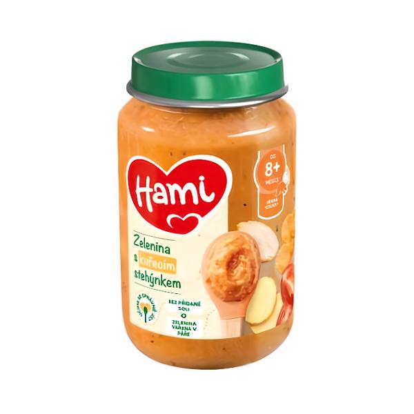 Hami Zelenina se šťavnatým kuřecím stehýnkem 8m+