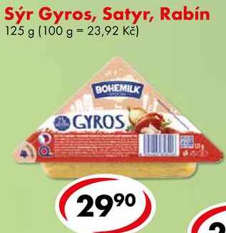 Sýr Gyros, Satyr, Rabín, 125 g