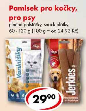 Pamlsek pro kočky, pro psy, 60-120 g 