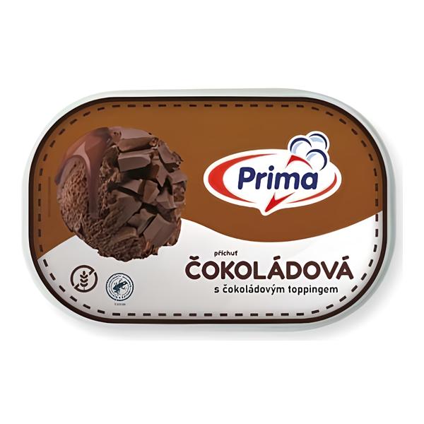 Prima Čokoládová zmrzlina s čokoládovým toppingem