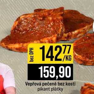 Vepřová pečeně bez kosti pikant plátky 1kg