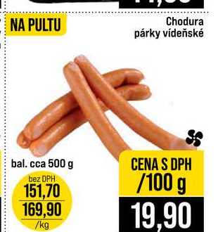 Chodura párky vídeňské 100g
