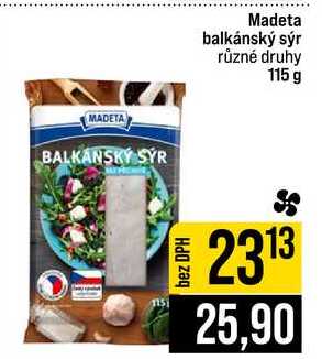 Madeta balkánský sýr různé druhy 115 g 