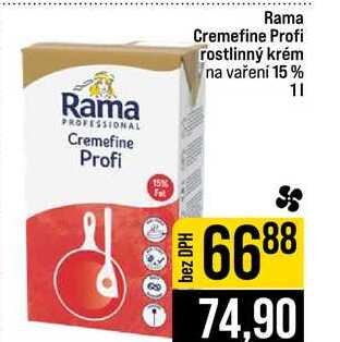 Cremefine Profi rostlinný krém na vaření 15% 1l