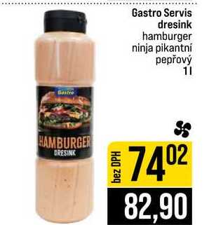 Gastro Servis dresink hamburger ninja pikantní pepřový 1l