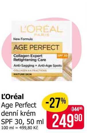 L'Oréal Age Perfect denní krém SPF 30, 50 ml