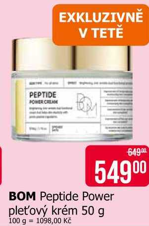 BOM Peptide Power pleťový krém 50 g