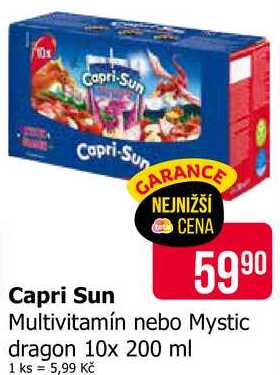 Capri Sun Multivitamín nebo Mystic dragon 10x 200 ml