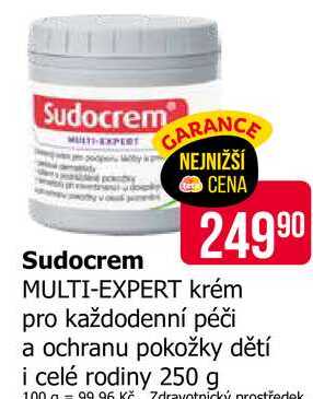 Sudocrem krém pro každodenní péči a ochranu pokožky dětí i celé rodiny 250 g 