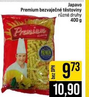 Japavo Premium bezvaječné těstoviny různé druhy 400 g 
