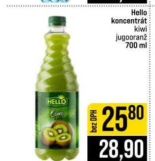 Hello koncentrát kiwi jugooranž 700 ml 
