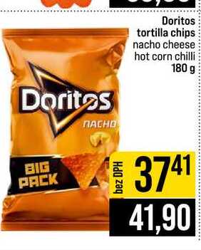 Doritos tortilla chips nacho cheese hot corn chilli 180 g