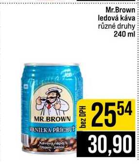 Mr.Brown ledová káva různé druhy 240 ml