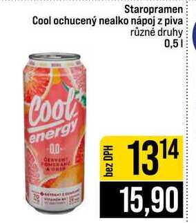 Staropramen Cool ochucený nealko nápoj z piva různé druhy 0,5l
