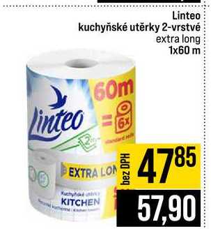 Linteo kuchyňské utěrky 2-vrstvé extra long 1x60 m