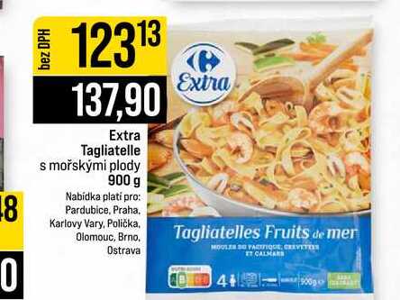 Extra Tagliatelle s mořskými plody 900 g 