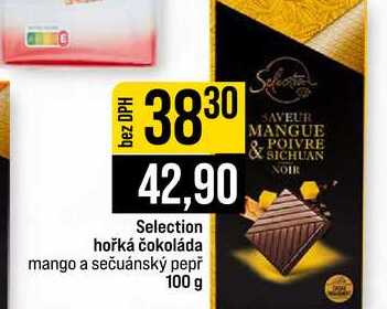 Selection hořká čokoláda mango a sečuánský pepř 100 g