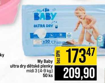 My Baby ultra dry dětské plenky midi 3 (4-9 kg) 50 ks 