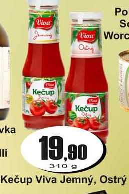 Kečup Viva Jemný, Ostrý 310 g