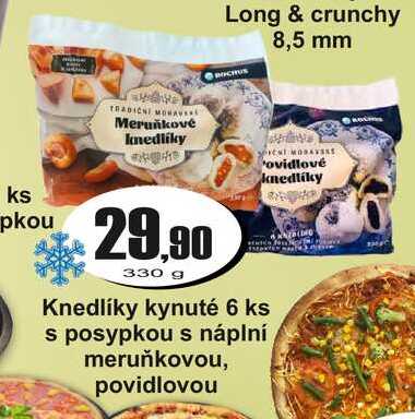 Knedlíky kynuté 6 ks s posypkou s náplní meruňkovou, povidlovou 330 g
