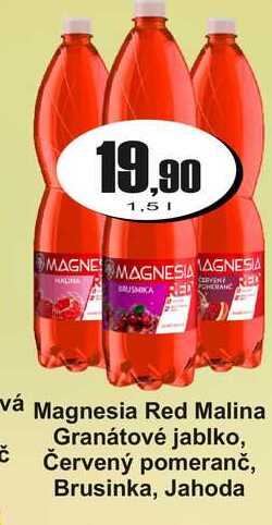 Magnesia Red Malina Granátové jablko, Červený pomeranč, Brusinka, Jahoda