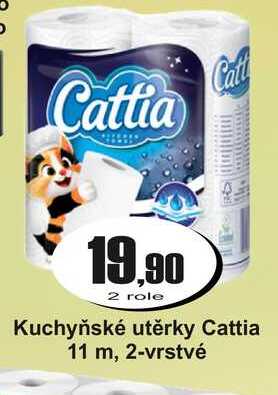 Kuchyňské utěrky Cattia 11 m, 2-vrstvé 