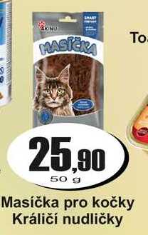 Masíčka pro kočky Králičí nudličky 50 g