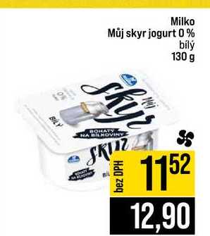 Milko Můj skyr jogurt 0% bílý 130 g