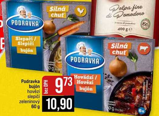 Podravka bujón hovězí slepiči zeleninový 60 g