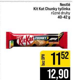 Nestlé Kit Kat Chunky tyčinka různé druhy 40-42 g  v akci
