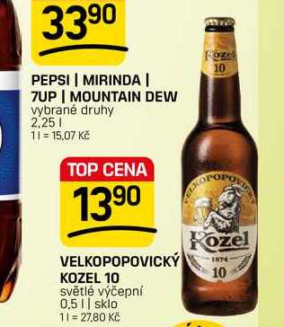 VELKOPOPOVICKÝ KOZEL 10 světlé výčepní 0,5l