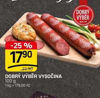 DOBRÝ VÝBĚR VYSOČINA 100 g
