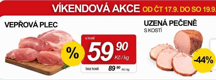 VEPŘOVÁ PLEC s kostí, 1 kg