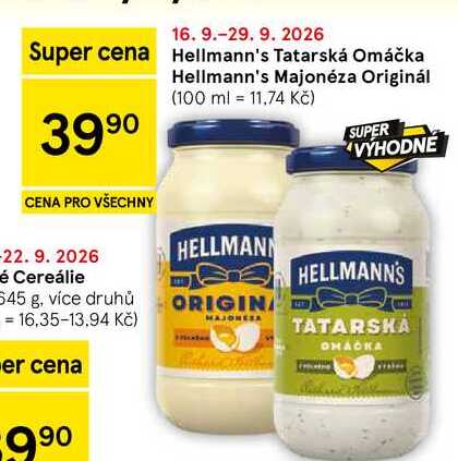 Hellmann's Tatarská Omáčka, 330 ml