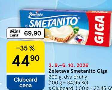 Želetava Smetanito Giga, 200 g, dva druhy