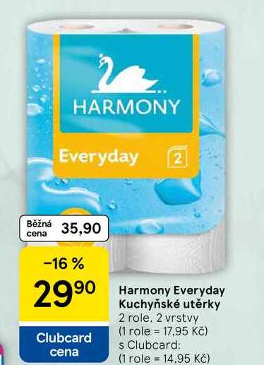 Harmony Everyday Kuchyňské utěrky, 2 role, 2 vrstvy  